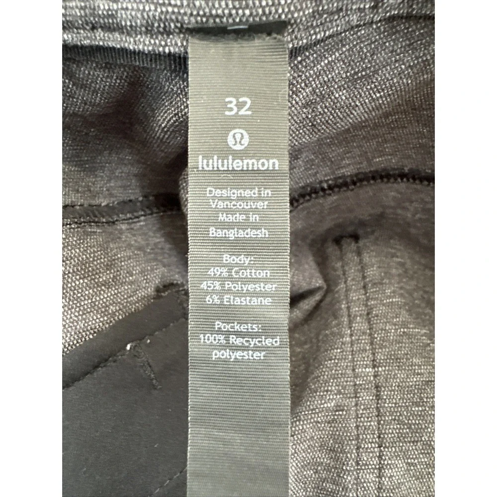 Lululemon Heathered Navy‎ ABC Slim Tech Canvas Pants 32/32